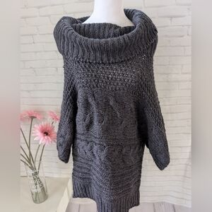 The Limited Charcoal Cowl Neck Sweater